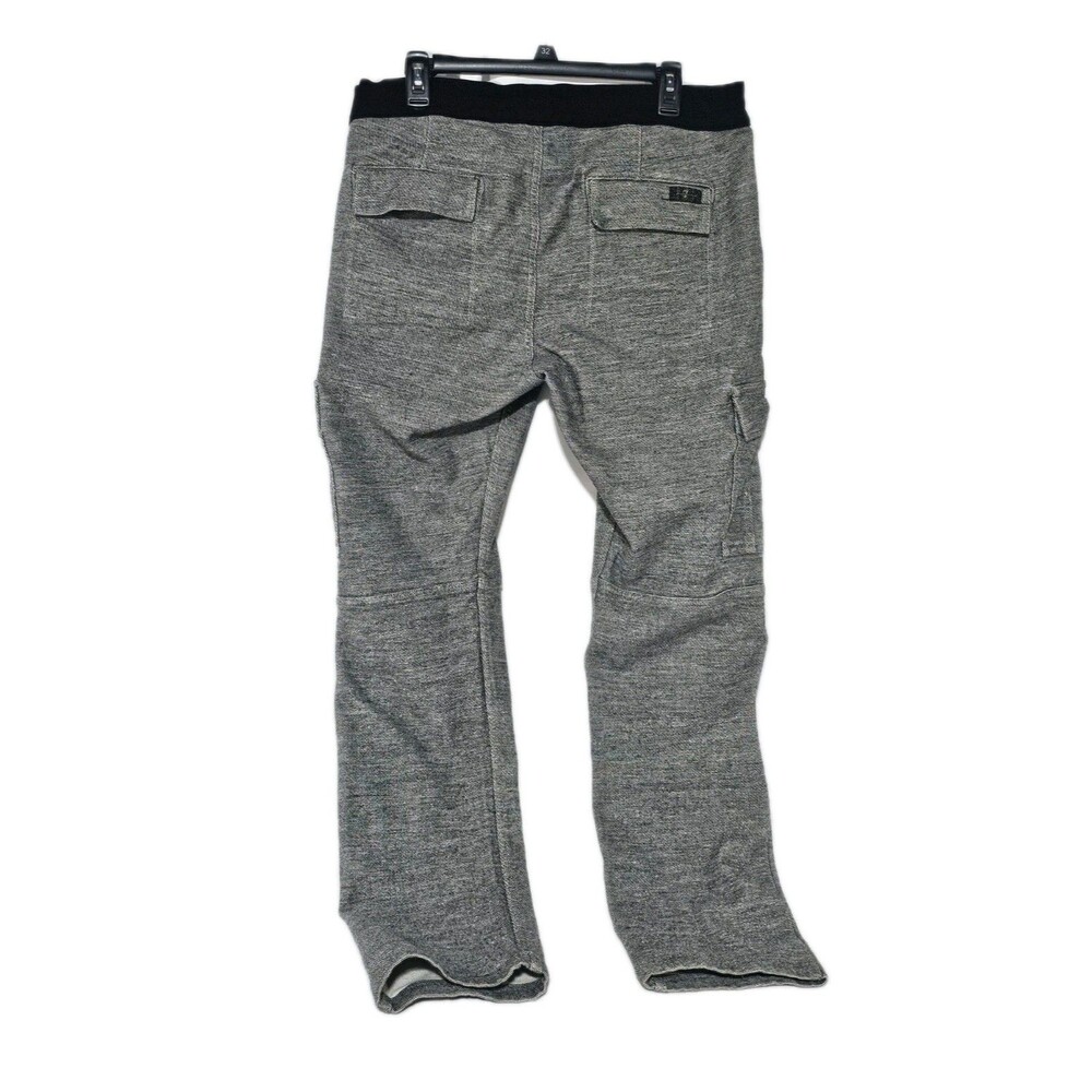 7 For All Mankind Pants Mens Cargo Melange Grey Joggers Large Athleisure Size 34 - Picture 3 of 11